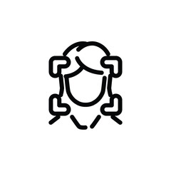 face detection outline icon vector design good for web or mobile app