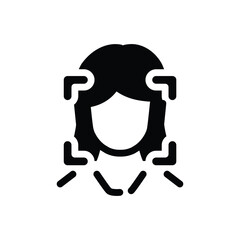 face detection solid icon vector design good for web or mobile app
