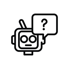 bot helper outline icon vector design good for web or mobile app