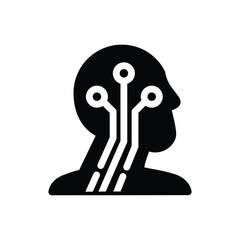 abstract ai solid icon vector design good for web or mobile app