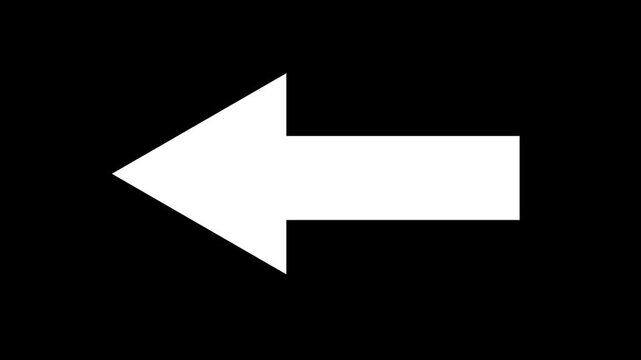 Arrow moving sideways, Black background with an animated squirrel arrow.