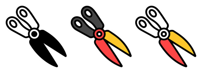 clothes peg clip icon vector set