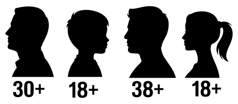 age group restriction plus icons set