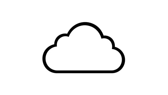 Simple cloud icon on white background