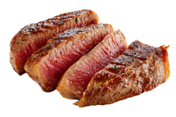 Sliced Grilled Beef Steak with Pink Center image