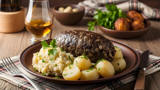Celebrating robbie burns day with traditional scottish cuisine haggis neeps and tatties