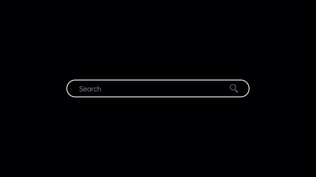 Search bar magnify Animation Website Interface Element 4k video animation seamless loop