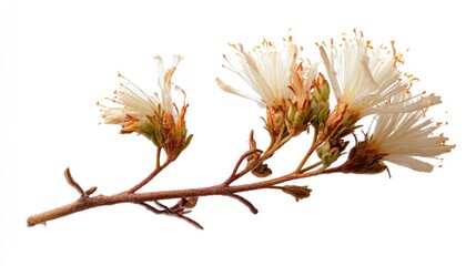 White flower branch isolated