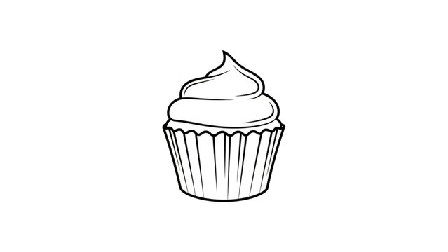 Burger Black and White Outline Vector Icon