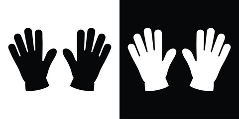 Obraz premium gloves silhouette vector, safety gloves vector icon