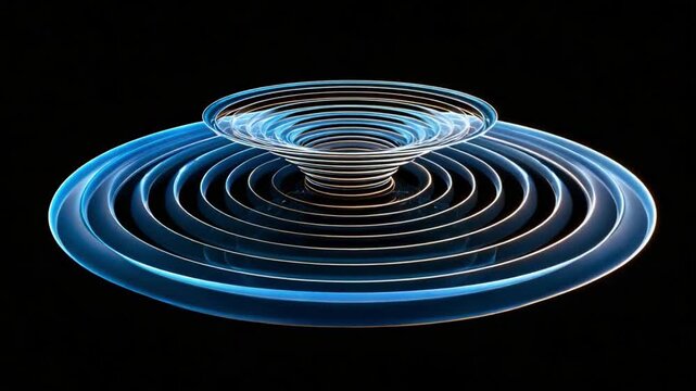 Harmonic Resonance: Abstract illustration of concentric rings expanding outward from a central point, illustrating the concept of harmonic resonance