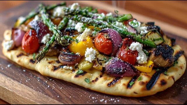 Grilled Veggie Goat Cheese Flatbread