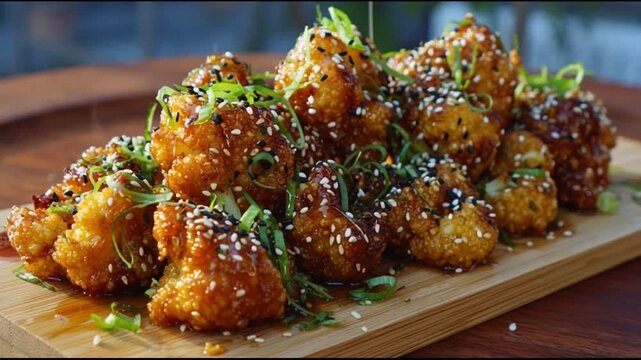 Crispy Sesame Honey Cauliflower