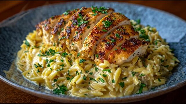 Creamy Parmesan Chicken Orzo
