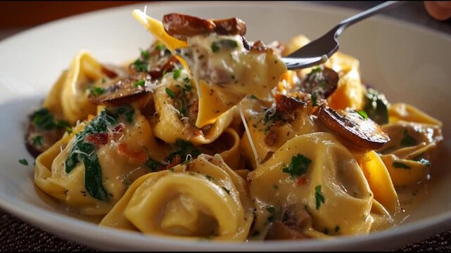 Creamy Mushroom Tortellini
