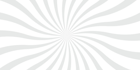 Abstract gray and white sunburst ray pattern vector illustration. Radial burst texture isolated on transparent background, suitable for posters, banners, flyers, retro designs, and graphic projects.