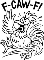Fototapeta premium F Caw F chicken SVG