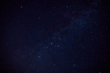 Obraz premium Milky way stars and constellations with a galaxy background.