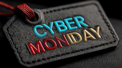 Promotional tag design with Cyber Monday November 30 text for seasonal ecommerce sales