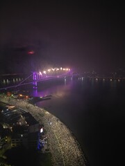 Imagens Aereas Reveillon Florian&oacute;polis - Ponte Hercilio Luz - Noite