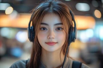 Dedicated customer service representative working professionally at desk