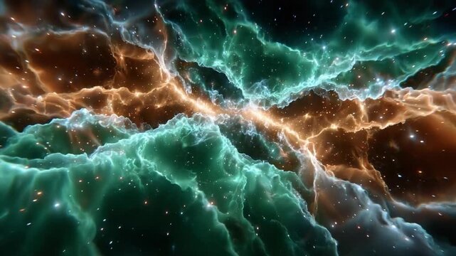 Celestial Symphony: A breathtaking cosmic panorama, showcasing a mesmerizing nebula of vibrant colors and celestial brilliance. Experience the sublime beauty and vastness of the cosmos.