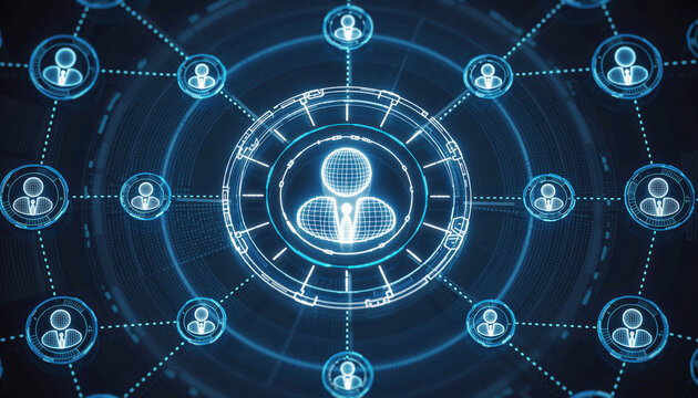 Connecting the World: A digitally rendered network symbolizes global connections, data, and collaboration within a futuristic aesthetic. - Powered by Adobe