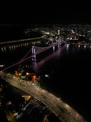 Imagens Aereas Reveillon Florian&oacute;polis - Ponte Hercilio Luz - Noite