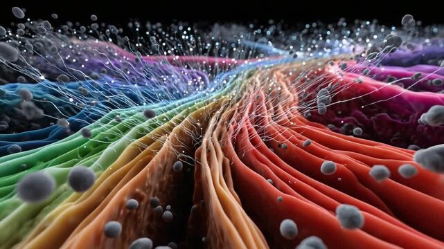 Abstract Color Symphony: A mesmerizing display of flowing colors, evoking a sense of artistic dynamism, with vibrant hues and captivating patterns. 
