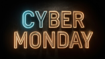 Cyber monday sale glowing text loop background perfect for high impact web banners