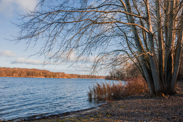 heiligsee lake near cecilienhof palace in potsdam, germany