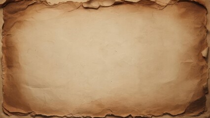 Aged Parchment Paper Texture with Burnt Edges and Vintage Feel.