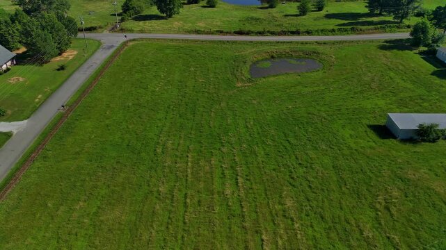 Aerial View of Two-Acre Pasture in the Southern United States