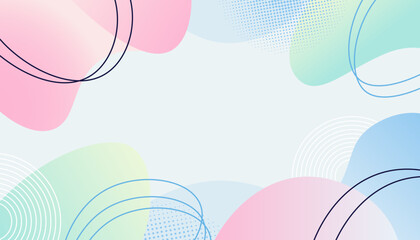 Pastel Abstract Background with Geometric Shapes