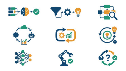 Abstract icon set for technology and business concepts © upeh