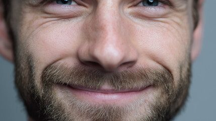 Obraz premium A man with a beard and a smile