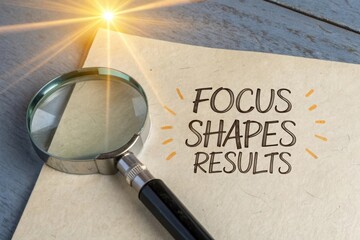 Magnifying Glass Focuses Sunlight on Paper with Inspirational Quote