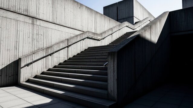 Concrete stairway - Powered by Adobe