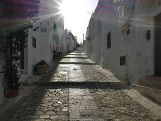 narrow street in the old town © talavietis