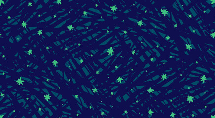 Line Doodle Seamless Pattern 83 - Midnight Scatter