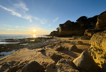 Rocky formation in AlgarSeco, Algarve region in south of Portugal.