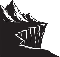 Mountain peak silhouette