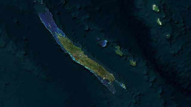 New Caledonia Map Animation