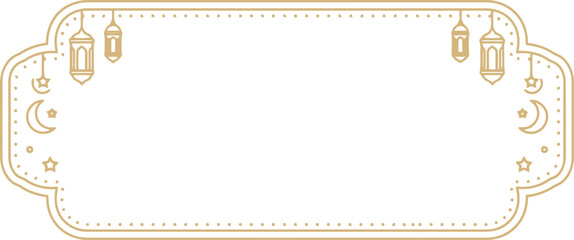 Elegant Lanterns Frame Vector for Festive Designs © azad