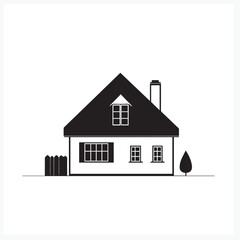 house on white background