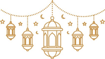 Obraz premium Elegant Lantern Vector Design for Celebrations and Decorations