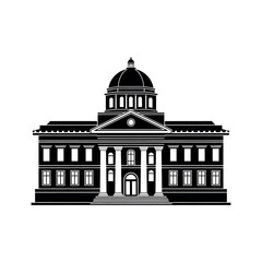 Grand Classical Building with Dome and Columns. © Dira