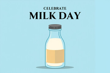 Fresh Milk Glass on Clean Background