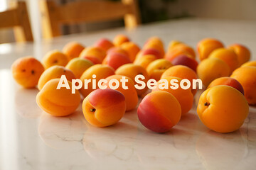 Fresh and Dried Apricots on Table