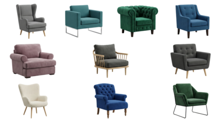 Modern Armchairs Collection: Various Styles and Colors